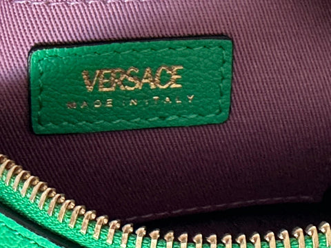 Versace Medusa Head Leather Round Bright Green Crossbody Bag 1021602 IT NWT
