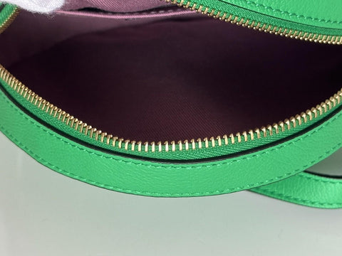 Versace Medusa Head Leather Round Bright Green Crossbody Bag 1021602 IT NWT