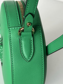 Versace Medusa Head Leather Round Bright Green Crossbody Bag 1021602 IT NWT