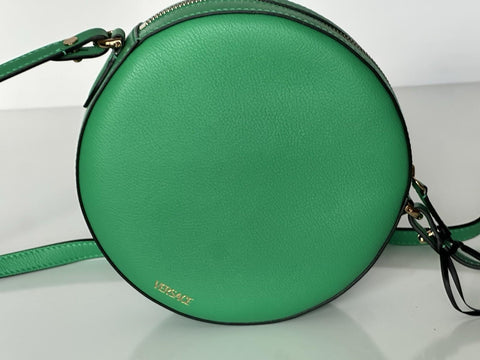 Versace Medusa Head Leather Round Bright Green Crossbody Bag 1021602 IT NWT