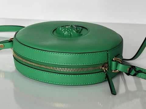 Versace Medusa Head Leather Round Bright Green Crossbody Bag 1021602 IT NWT