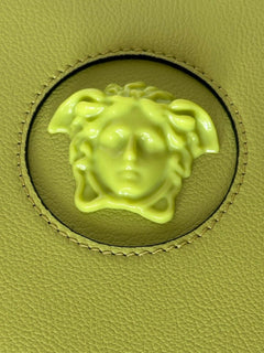 Versace Medusa Head Calf Leather Round Citron Crossbody Bag 1021602 IT NWT
