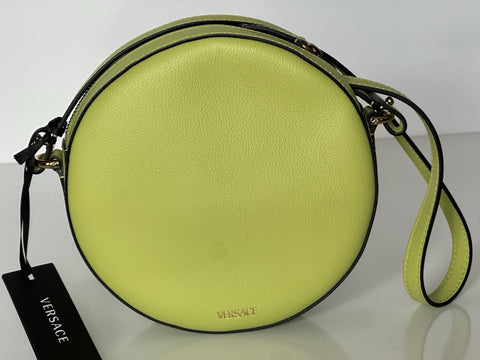 Versace Medusa Head Calf Leather Round Citron Crossbody Bag 1021602 IT NWT