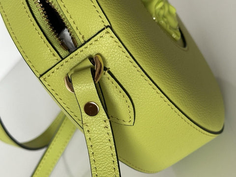 Versace Medusa Head Calf Leather Round Citron Crossbody Bag 1021602 IT NWT