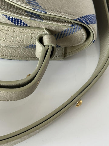 Burberry Small Rocking Horse Check Lichen Bag Jackquard Italy 80996621 NWT $1990