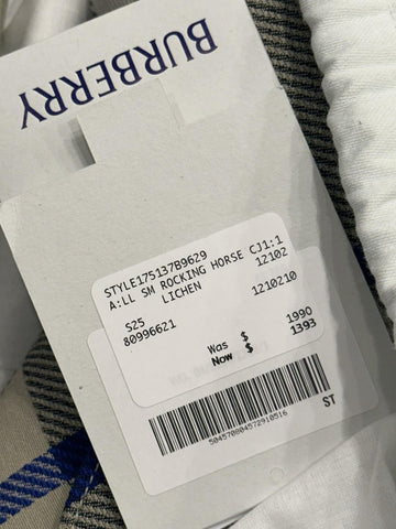 Burberry Small Rocking Horse Check Lichen Bag Jackquard Italy 80996621 NWT $1990