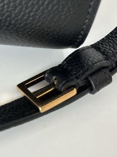 Versace Virtus Calf Leather Small Black Top Handle Bag 1005960 IT NWT $1825
