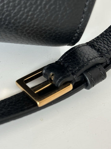 Versace Virtus Calf Leather Small Black Top Handle Bag 1005960 IT NWT $1825