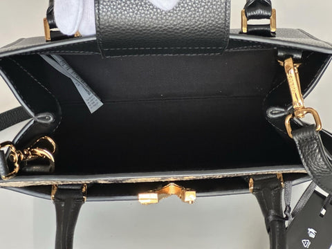 Versace Virtus Calf Leather Small Black Top Handle Bag 1005960 IT NWT $1825