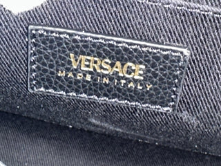 Versace Virtus Calf Leather Small Black Top Handle Bag 1005960 IT NWT $1825