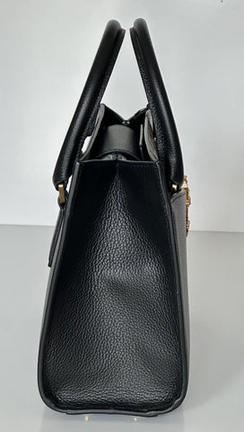 Versace Virtus Calf Leather Small Black Top Handle Bag 1005960 IT NWT $1825