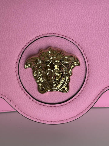 Versace Gold Medusa Head Leather Pink Paradise Small Shoulder Bag 1008100 NWT