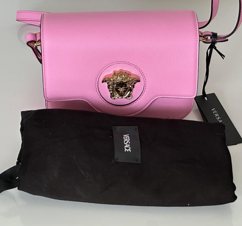 Versace Gold Medusa Head Leather Pink Paradise Small Shoulder Bag 1008100 NWT