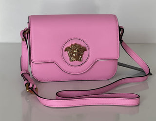 Versace Gold Medusa Head Leather Pink Paradise Small Shoulder Bag 1008100 NWT