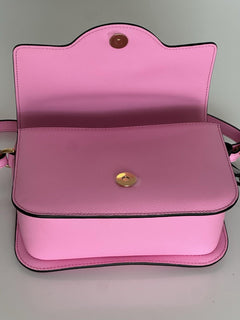 Versace Gold Medusa Head Leather Pink Paradise Small Shoulder Bag 1008100 NWT