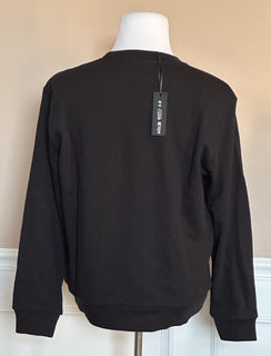 Versace Medusa Embroidered Black Cotton Sweatshirt  6 US 40 Eu A89567S NWT $790