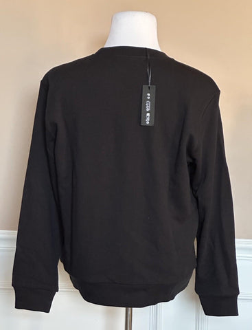 Versace Medusa Embroidered Black Cotton Sweatshirt  6 US 40 Eu A89567S NWT $790