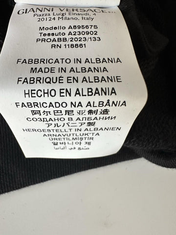 Versace Medusa Embroidered Black Cotton Sweatshirt  6 US 40 Eu A89567S NWT $790
