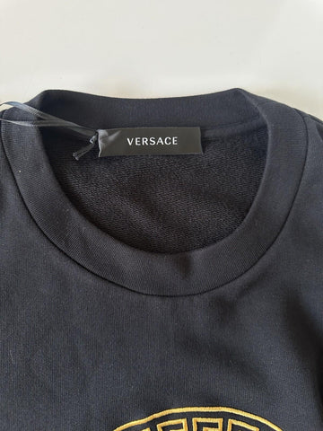 Versace Medusa Embroidered Black Cotton Sweatshirt  4 US 38 Eu A89567S NWT $790