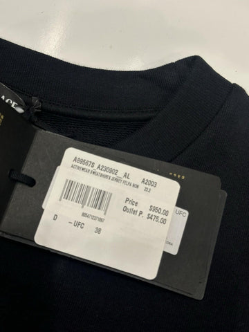 Versace Medusa Embroidered Black Cotton Sweatshirt  4 US 38 Eu A89567S NWT $790