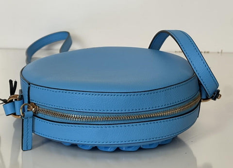 Versace Medusa Head Calf Leather Round Blue Crossbody Bag 1021602 IT NWT $1500