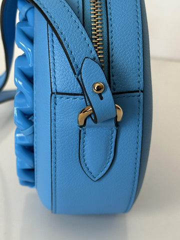 Versace Medusa Head Calf Leather Round Blue Crossbody Bag 1021602 IT NWT $1500