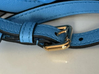 Versace Medusa Head Calf Leather Round Blue Crossbody Bag 1021602 IT NWT $1500