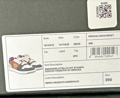 Versace Women’s Medusa Multicolor Leather Sneakers 9 US (39) Italy 1014316 NIB