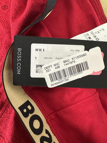 BOSS Hugo Boss Briefs Underwear L Logo Red NWT $30