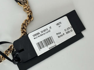 Versace Virtus Leather Brown Wallet on Chain Shoulder Bag 1006364 IT NWT $1275