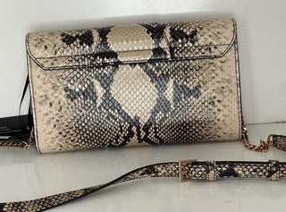 Versace Virtus Leather Brown Wallet on Chain Shoulder Bag 1006364 IT NWT $1275