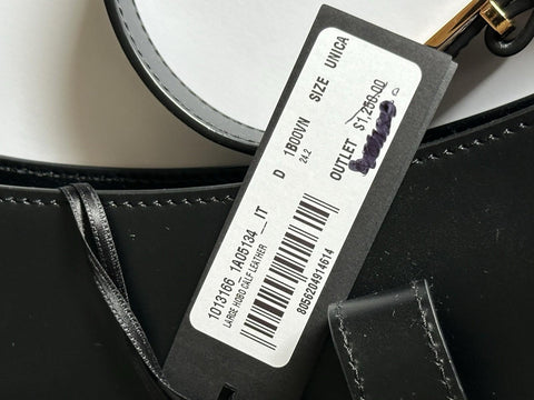 Versace Greca Goddess Leather Black Large Hobo Bag 1013166 Italy NWT $1795