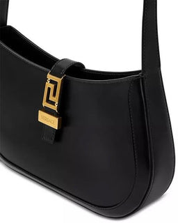 Versace Greca Goddess Leather Black Large Hobo Bag 1013166 Italy NWT $1795