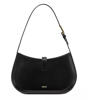 Versace Greca Goddess Leather Black Large Hobo Bag 1013166 Italy NWT $1795