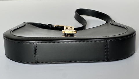 Versace Greca Goddess Leather Black Large Hobo Bag 1013166 Italy NWT $1795