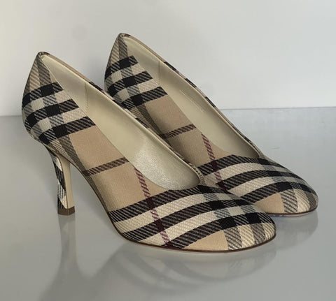 Burberry Women's Pump Alabaster IP Check Shoes 9.5 US (39.5) 8100970 IT NIB $890
