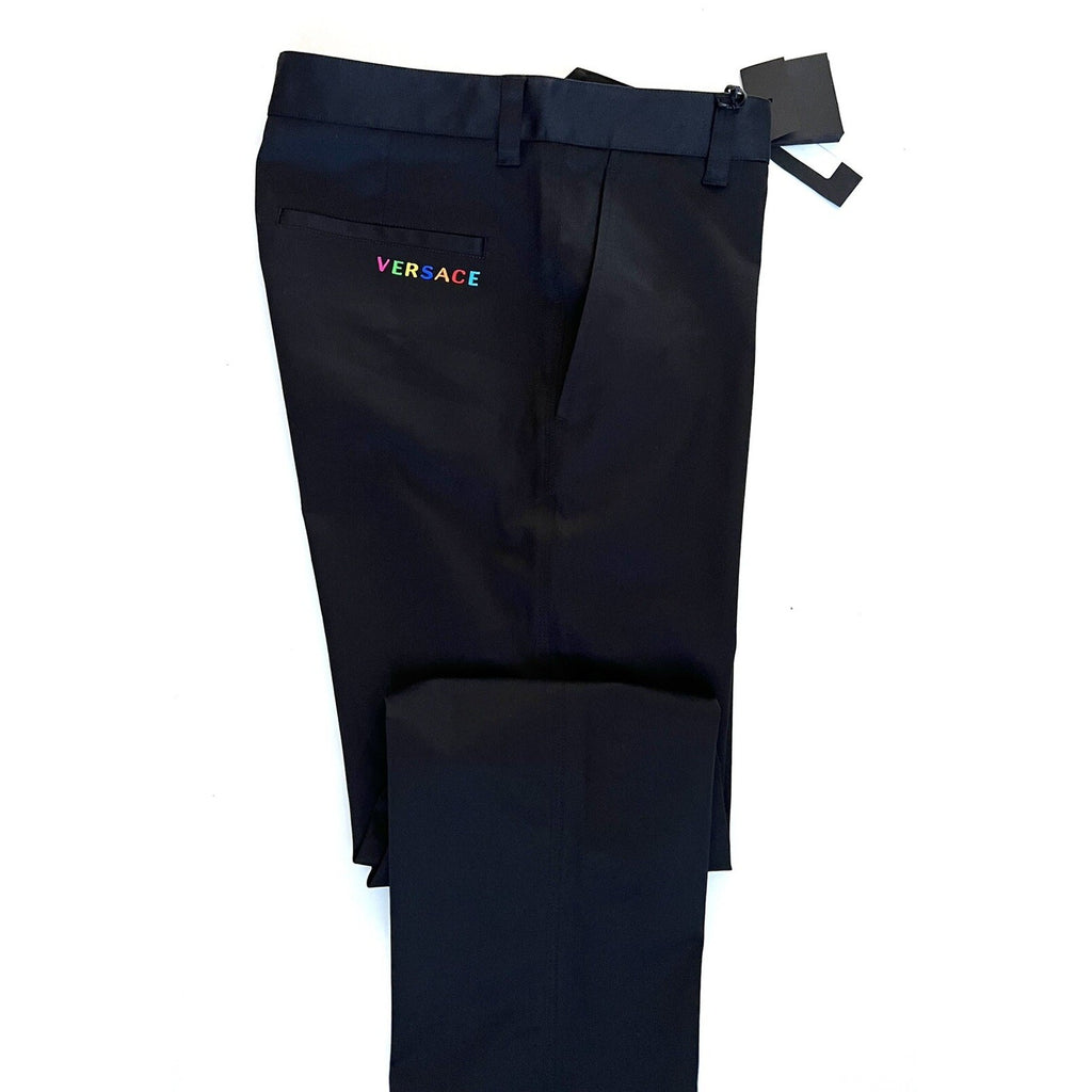 Versace Men's Black Pants 36 US (52 Euro) Made in Italy A84004 NWT $650