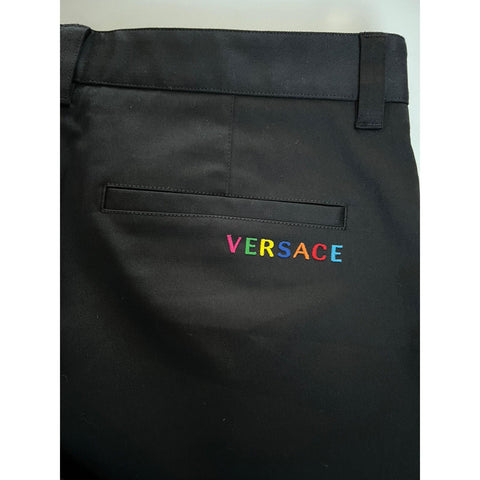 NWT $650 Versace Men's Black Pants 36 US (52 Euro) Made in Italy A84004