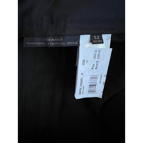 NWT $650 Versace Men's Black Pants 36 US (52 Euro) Made in Italy A84004