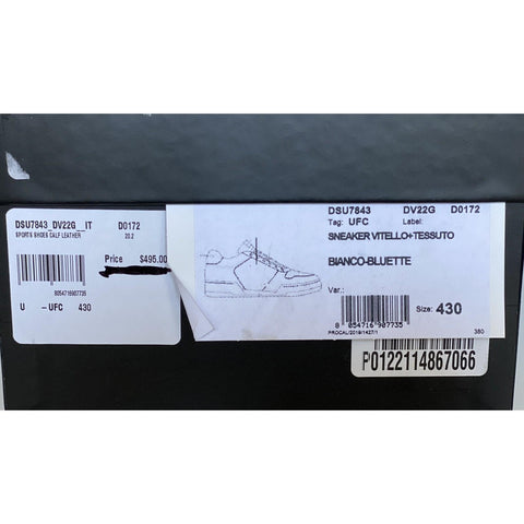 NIB $495 Versace Men's White Leather Sneakers 10 US (43 Euro) Italy DSU7843