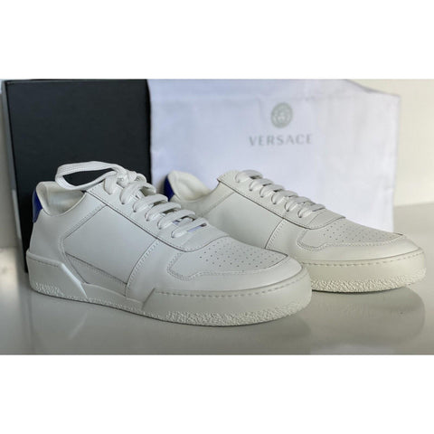 NIB $495 Versace Men's White Leather Sneakers 10 US (43 Euro) Italy DSU7843