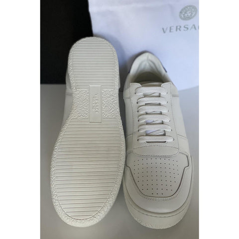 NIB $495 Versace Men's White Leather Sneakers 10 US (43 Euro) Italy DSU7843