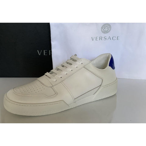NIB $495 Versace Men's White Leather Sneakers 10 US (43 Euro) Italy DSU7843