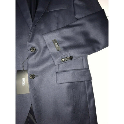 NWT $695 Boss Hugo Boss Grand Silk / Wool Navy Sport Coat Jacket 38R US