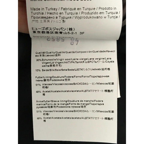 NWT $695 Boss Hugo Boss Grand Silk / Wool Navy Sport Coat Jacket 38R US