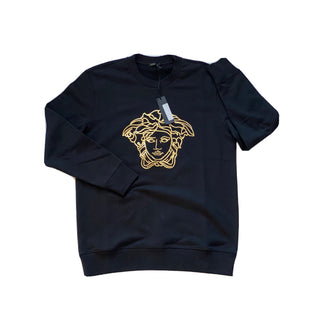 NWT $650 Versace Crewneck Women’s Black Medusa Logo Sweater 8 US (42 Euro) 85402