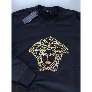 NWT $650 Versace Crewneck Women’s Black Medusa Logo Sweater 8 US (42 Euro) 85402