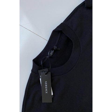 NWT $650 Versace Crewneck Women’s Black Medusa Logo Sweater 8 US (42 Euro) 85402