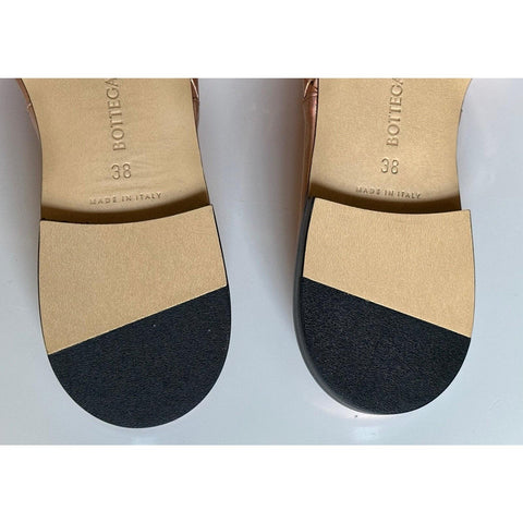 NWT $1350 Bottega Veneta Lido Violet - Old Rose Flat Sandals Shoes 8 US 608853