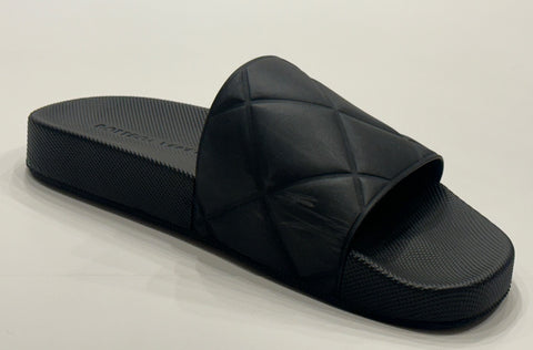 Bottega Veneta Women’s Matt Rubber Black Slides Sandals 9 (39) 640051